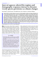 Interval squeeze: altered fire regimes and demographic responses interact to threaten woody species persistence as climate changes