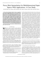 Fuzzy rule interpolation for multidimensional input spaces with applications: A case study