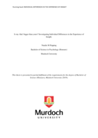 Is my Aha! bigger than yours? Investigating individual differences in the experience of insight