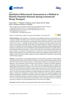 Qualitative behavioural assessment as a method to identify potential stressors during commercial sheep transport