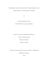 Epidemiology study and risk assessments of highly pathogenic avian influenza H5N1 in free flying birds in Thailand