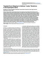 Targeted exon skipping to address “Leaky” mutations in the dystrophin gene