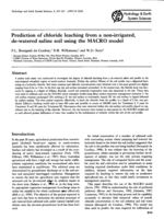Prediction of chloride leaching from a non-irrigated, de-watered saline soil using the MACRO model