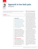 Approach to low back pain: Chiropractic