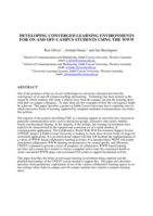 Developing converged learning environments for on and off campus students using the WWW