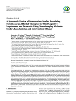 A systematic review of intervention studies examining nutritional and herbal therapies for mild cognitive impairment and dementia using neuroimaging methods: Study characteristics and intervention efficacy