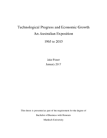 Technological progress and economic growth: An Australian exposition 1965 to 2015