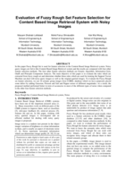 Evaluation of fuzzy rough set feature selection for content based image retrieval system with noisy images