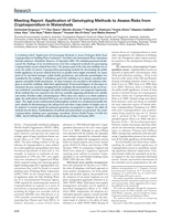 Meeting Report: Application of Genotyping Methods to Assess Risks from Cryptosporidium in Watersheds