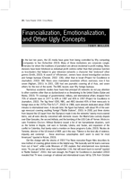 Financialization, emotionalization, and other ugly concepts