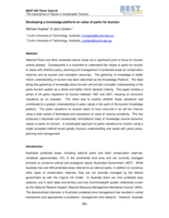 Developing a knowledge platform on value of parks for tourism