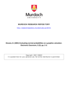 Evaluating normal probabilities on a graphics calculator