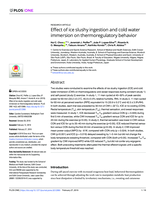 Effect of ice slushy ingestion and cold water immersion on thermoregulatory behavior
