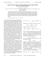 Complete numerical solution of electron-hydrogen model collision problem above the ionization threshold