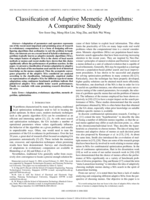 Classification of adaptive memetic algorithms: A comparative study