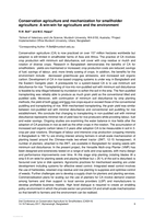 Conservation agriculture and mechanization for smallholderagriculture: A win-win for agriculture and the environment