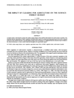 The impact of clearing for agriculture on the surface energy budget