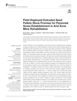 Field-deployed extruded seed pellets show promise for perennial grass establishment in arid zone mine rehabilitation