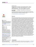 Vegetation trends associated with urban development: The role of golf courses
