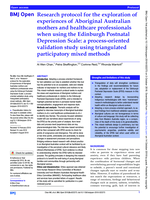 Research protocol for the exploration of experiences of Aboriginal Australian mothers and healthcare professionals when using the Edinburgh Postnatal Depression Scale: A process-oriented validation study using triangulated participatory mixed methods