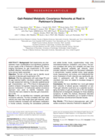 Gait‐Related metabolic covariance networks at rest in Parkinson's Disease