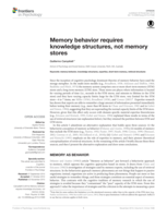 Memory behavior requires knowledge structures, not memory stores