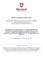 Analysis and interpretation of dissolved gases in transformer oil: A case study