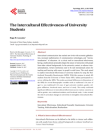 The intercultural effectiveness of university students