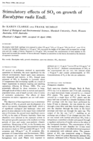 Stimulatory effects of SO2 on growth of Eucalyptus rudis Endl