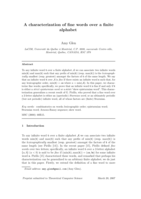 A characterization of fine words over a finite alphabet