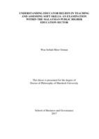 Understanding Educator Beliefs in Teaching and Assessing Soft Skills: An Examination within the Malaysian Public Higher Education Sector