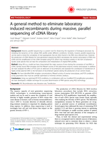 A general method to eliminate laboratory induced recombinants during massive, parallel sequencing of cDNA library