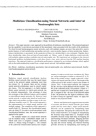 Multiclass classification using neural networks and interval neutrosophic sets