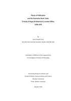 Places of publication and the Australian book trade: A study of Angus & Robertson’s London Office, 1938-1970