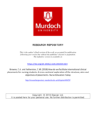 How do we facilitate international clinical placements for nursing students: A cross-sectional exploration of the structure, aims and objectives of placements