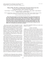 Sheep may not be an important zoonotic reservoir for Cryptosporidium and Giardia parasites