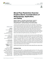 Blood flow restriction exercise position stand: Considerations of methodology, application, and safety