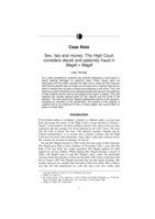Sex, lies and money: The High Court considers deceit and paternity fraud in Magill v Magill