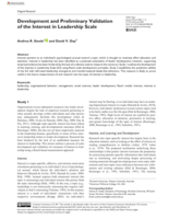 Development and preliminary validation of the interest in leadership scale