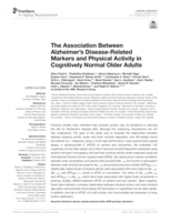 The association between Alzheimer's Disease-Related markers and physical activity in cognitively normal older adults