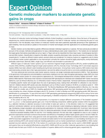 Genetic molecular markers to accelerate genetic gains in crops