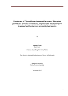 Persistence of Phytophthora cinnamomi in nature: Biotrophic growth and presence of stromata, oospores and chlamydospores in annual and herbaceous perennial plant species