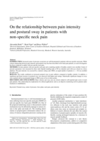 On the relationship between pain intensity and postural sway in patients with non-specific neck pain