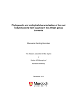 Phylogenetic and ecological characterisation of the root nodule bacterias from legumes in the African genus Lessertia