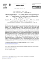 Minimizing the Lead-Acid Battery Bank Capacity through a Solar PV - Wind Turbine Hybrid System for a high-altitude village in the Nepal Himalayas