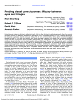 Probing visual consciousness: Rivalry between eyes and images