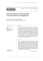 Risks management of ready-made garments industry in Bangladesh