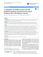 Is utilization of health services for HIV patients equal by socioeconomic status? Evidence from the Basque country