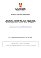 A single series representation of multiple independent ARMA processes