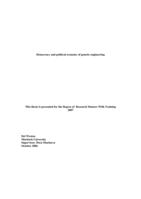 Democracy and political economy of genetic engineering